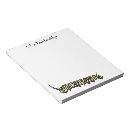 Bloc-note Illustration Monarch caterpillar (Incliné)