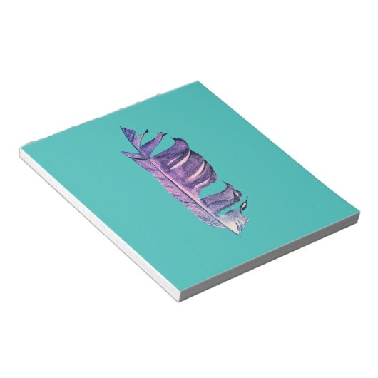 Bloc-note Illustration originale de dessin de plumes (Incliné)
