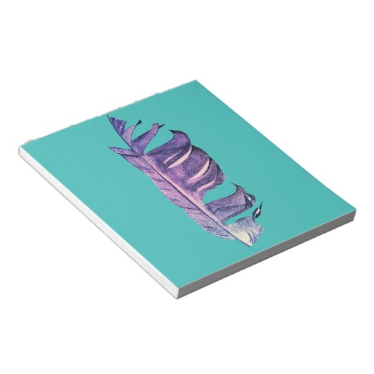 Bloc-note Illustration originale de dessin de plumes (Incliné)