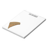 Bloc-note Illustration Pan flûte / panpipes (Tourné)