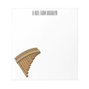 Bloc-note Illustration Pan flûte / panpipes