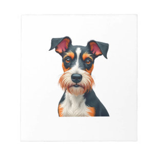 Bloc-note Illustration Rétro Portrait de Chien Coloré Vintag