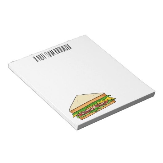 Bloc-note Illustration Sandwich (Incliné)
