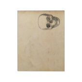 Bloc-note Illustration vintage simple du crâne humain (Tourné)