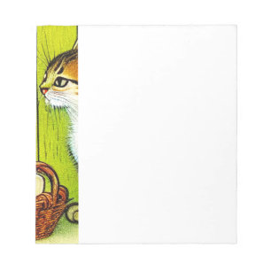 Bloc-note Illustration vintage Tabby Cat
