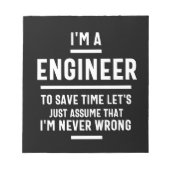 Bloc-note I'm à Engineer (Devant)
