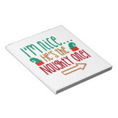 Bloc-note Im Nice Hes Naughty Elf Casquette (Incliné)