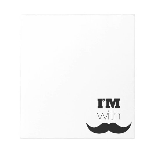 Bloc-note I'm With Mustache (Devant)