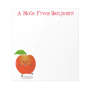 Bloc-note Image de dessin animé de apple kawaii chantant mig