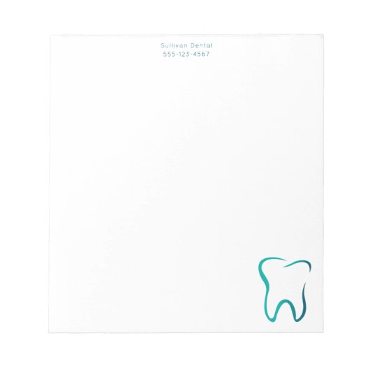 Bloc-note Image dentaire de la dentisterie d'affaires (Devant)