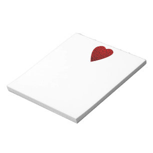 Bloc-note Image rouge lumineuse de coeur