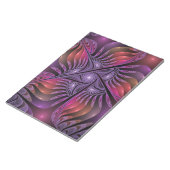 Bloc-note Imaginaire coloré Abstrait Trippy Violet Fractal (Incliné)