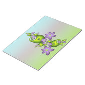 Bloc-note Imaginaire Floral Fleurs Lilac Formes vertes Fract (Incliné)