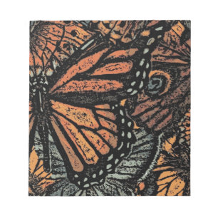 Bloc-note Imaginaire papillon orange art abstrait