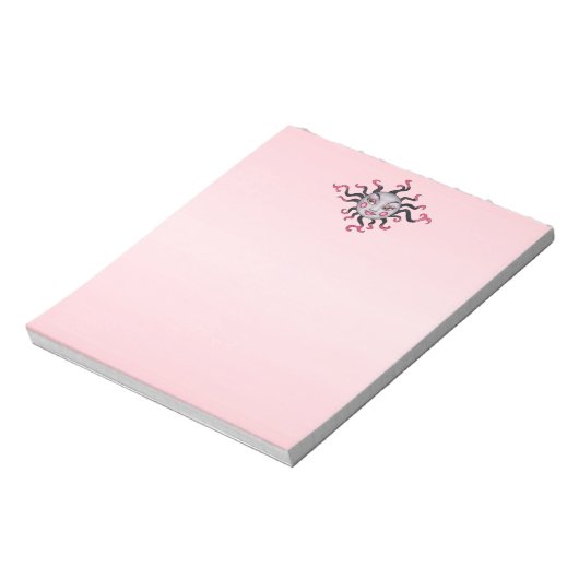 Bloc-note imaginaire Soleil Joli Visage Noir Rose Rayons (Tourné)