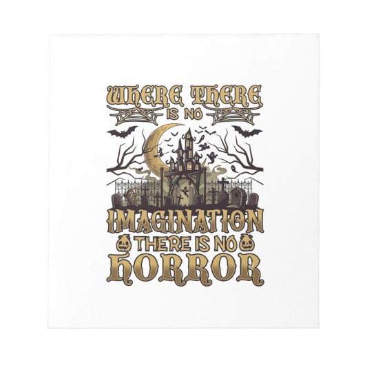 Bloc-note Imagination Horreur Halloween Maison Hantée Cimeti (Devant)