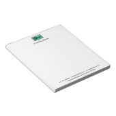 Bloc-note Immobilier Clé Luxe Turquoise & Noir (Incliné)