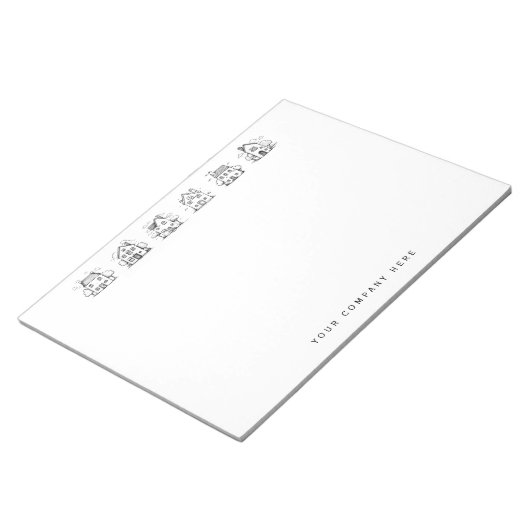 Bloc-note Immobilier en ligne simple (Incliné)