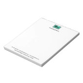 Bloc-note Immobilier Luxueux Turquoise & Clé Noire (Tourné)