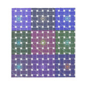 Bloc-note Impression À damiers bleu et violet (Devant)