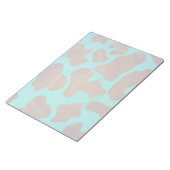 Bloc-note Impression Brown et Turquoise de vache (Incliné)