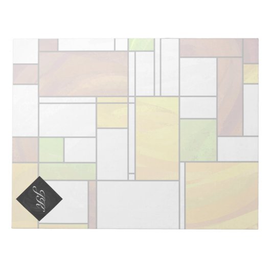 Bloc-note Impression Brown jaune vert (Devant)