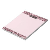 Bloc-note Impression d'animal léopard rose avec faux feuille (Tourné)
