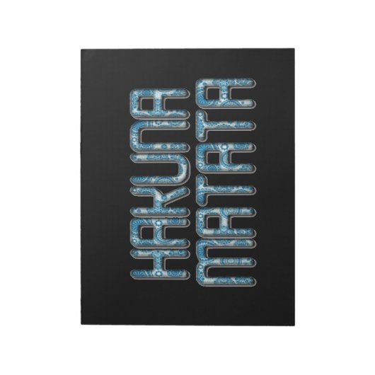 Bloc-note Impression d'art 3D Hakuna Matata (Tourné)