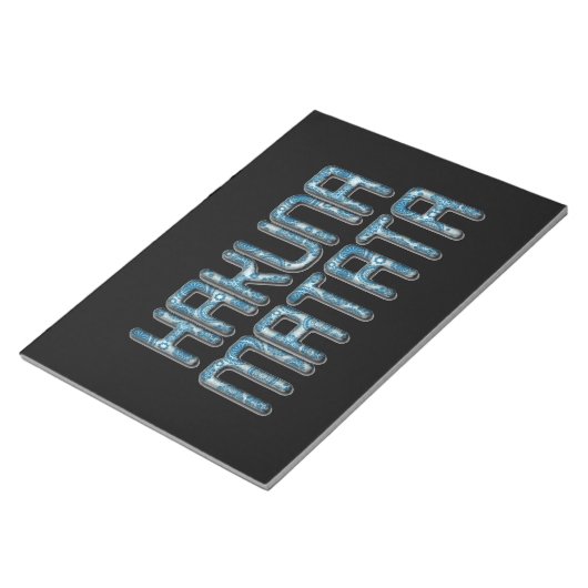 Bloc-note Impression d'art 3D Hakuna Matata (Incliné)