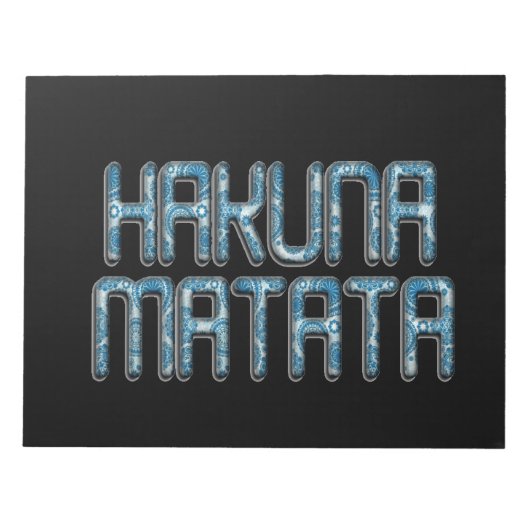 Bloc-note Impression d'art 3D Hakuna Matata (Devant)