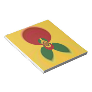 Bloc-note Impression d'art abstrait Couleurs Rasta