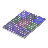 Bloc-note Impression d'art bleu et violet à carreaux (Tourné)