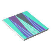 Bloc-note Impression d'art chevron bleu violet cyan audacieu (Incliné)