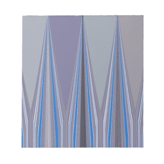 Bloc-note Impression d'art chevron bleu, violet, gris (Devant)