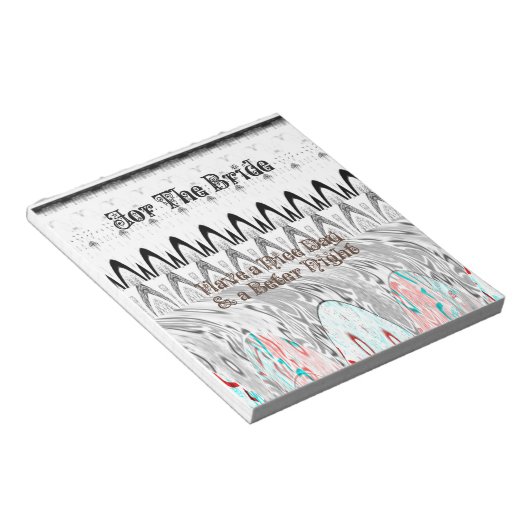 Bloc-note Impression d'art de cadeau de douche de mariée (Incliné)