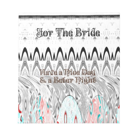 Bloc-note Impression d'art de cadeau de douche de mariée (Devant)