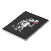 Bloc-note impression d'art de tortue cool buvant du vin roug (Tourné)
