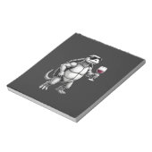 Bloc-note impression d'art de tortue cool buvant du vin roug (Tourné)