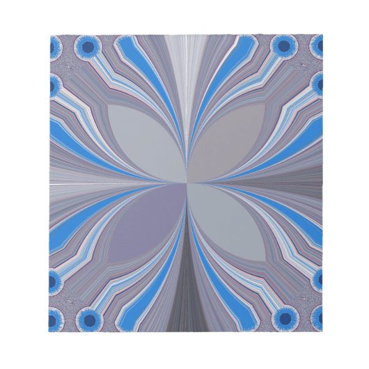 Bloc-note Impression d'art texturé à pois gris cendré bleu (Devant)