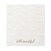 Bloc-note Impression de la crème Zebra (Devant)