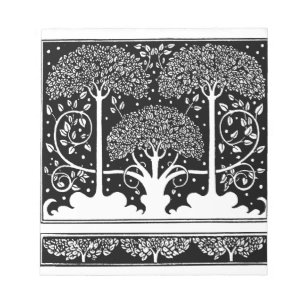 Bloc-note Impression de motif d'arbre Art Nouveau d'Aubrey B