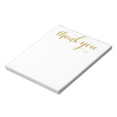 Bloc-note Impression de script doré Merci 5,5 x 6 (Tourné)