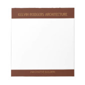 Bloc-note Impression dorée pochoir marron (Devant)