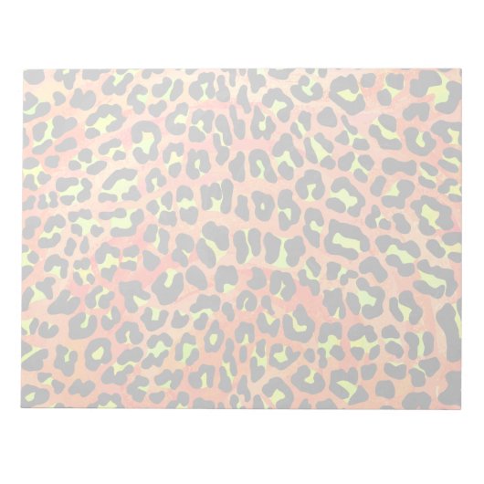 Bloc-note Impression léopard orange et jaune (Devant)