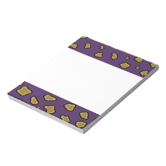 Bloc-note Impression léopard violet (Tourné)