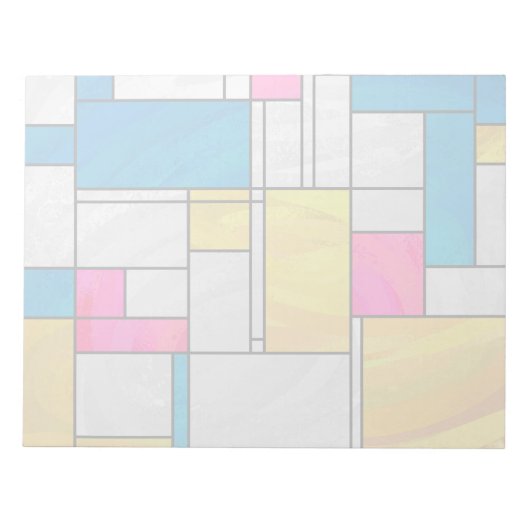 Bloc-note Impression Mondrial jaune rose (Devant)