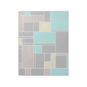Bloc-note Impression noire Brown Turquoise Mondrian (Tourné)