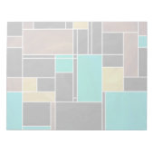 Bloc-note Impression noire Brown Turquoise Mondrian (Devant)