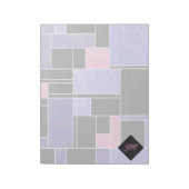 Bloc-note Impression noire violet mondriaque (Tourné)