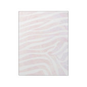 Bloc-note Impression rose et blanc Zebra (Tourné)